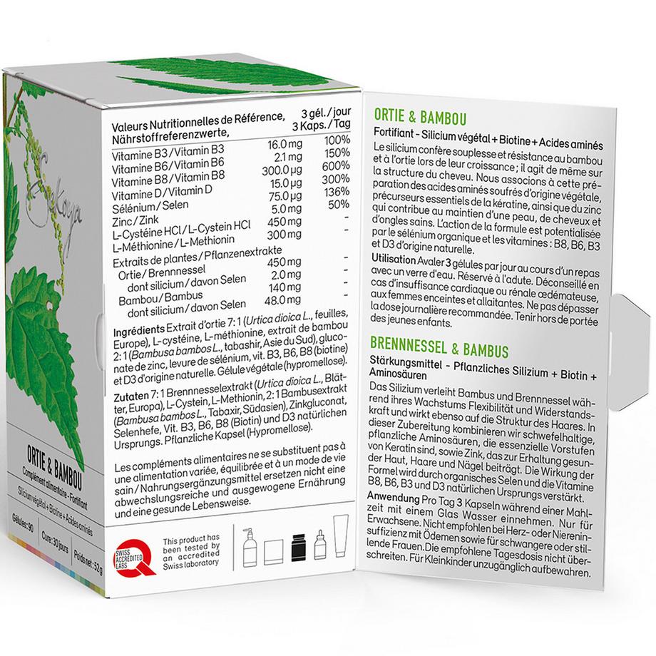 Sekoya Swiss  Brennnessel & Bambus | Stärkt Haare und Nägel 