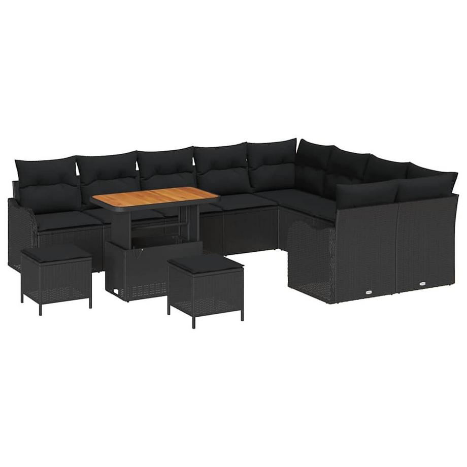 Ensemble de canapé de jardin poly rattan