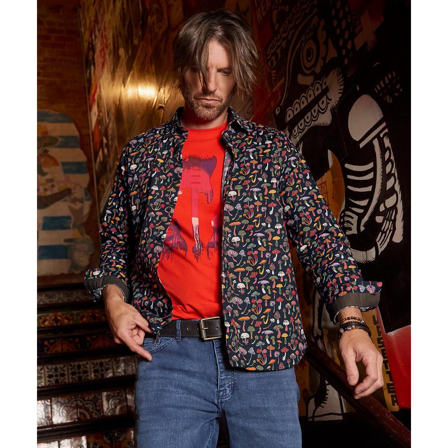 Joe Browns Camicia Maniche Lunghe Stampa Funghi  