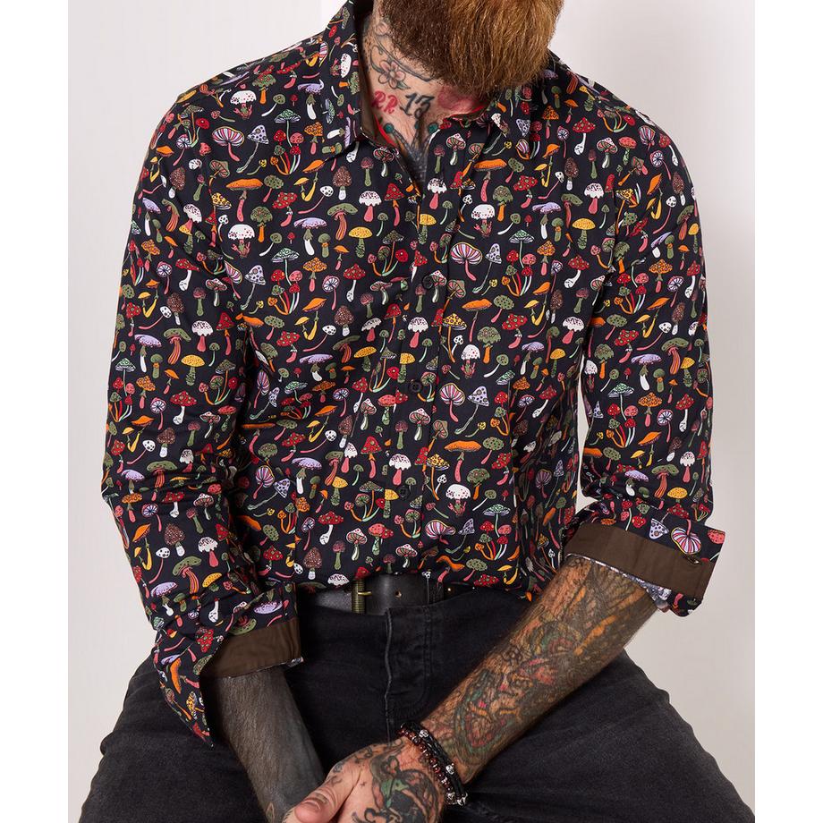 Joe Browns Camicia Maniche Lunghe Stampa Funghi  