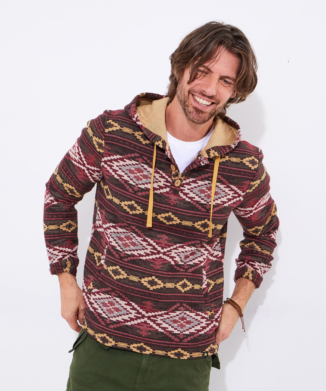 Joe Browns  Warmer Azteken-Kapuzenpullover mit Knopfleiste 