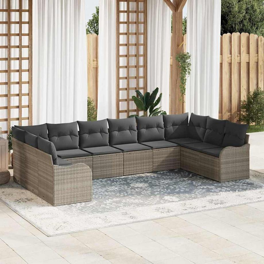 VidaXL Canapé modulaire poly rattan  