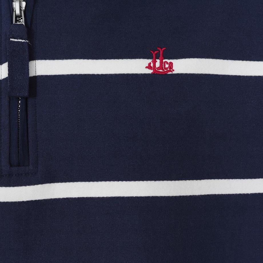 Lazy Jacks Sweatshirt rayé à quart de zip  