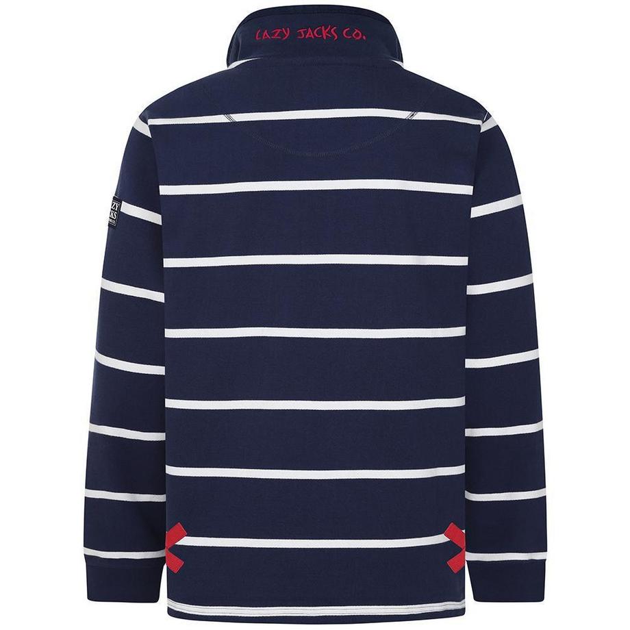 Lazy Jacks Sweatshirt rayé à quart de zip  