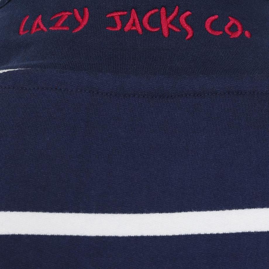 Lazy Jacks Sweatshirt rayé à quart de zip  