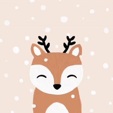 Snow A Deer - 70x100 cm