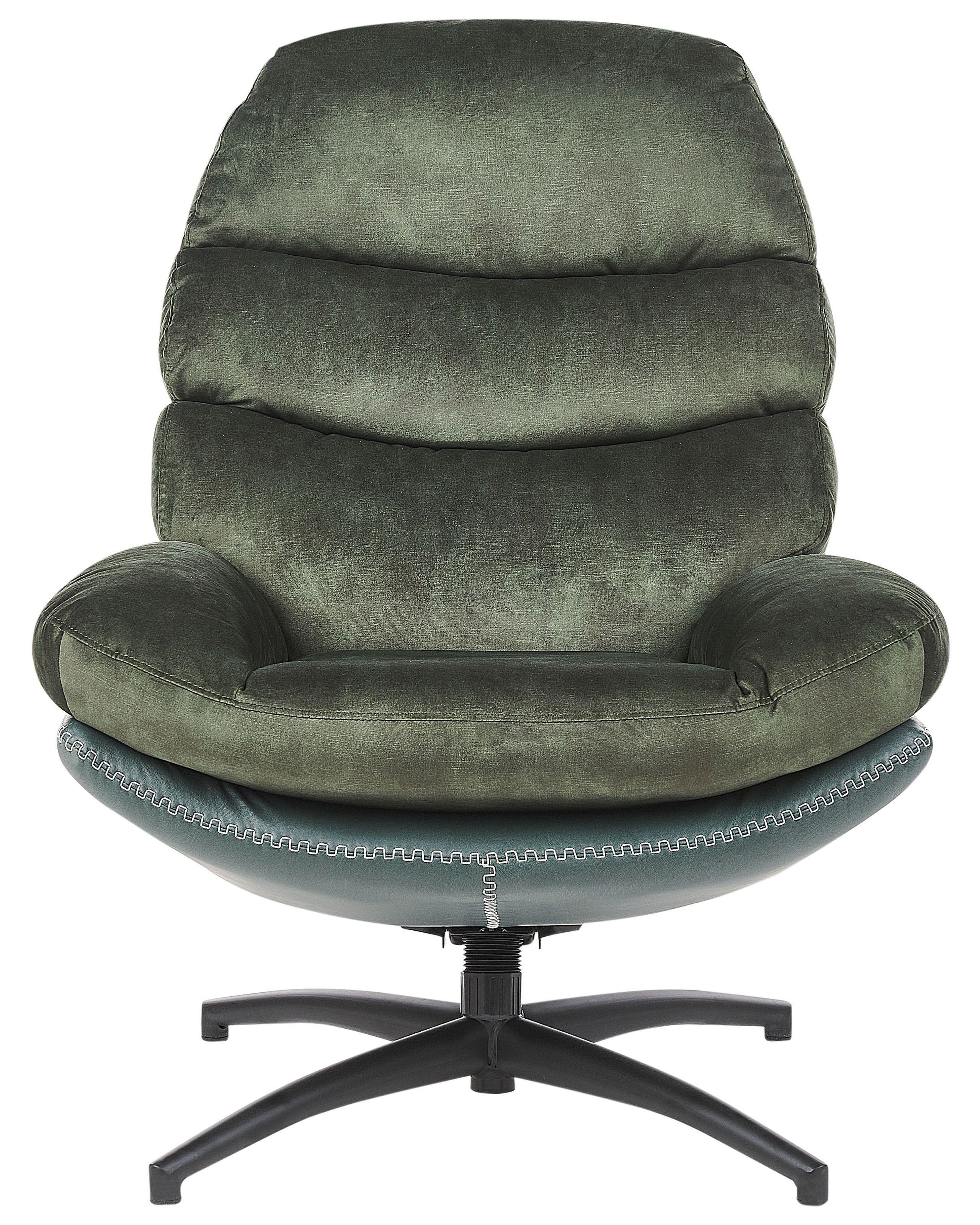 Beliani Poltrona girevole en Velluto Retrò EIDE  