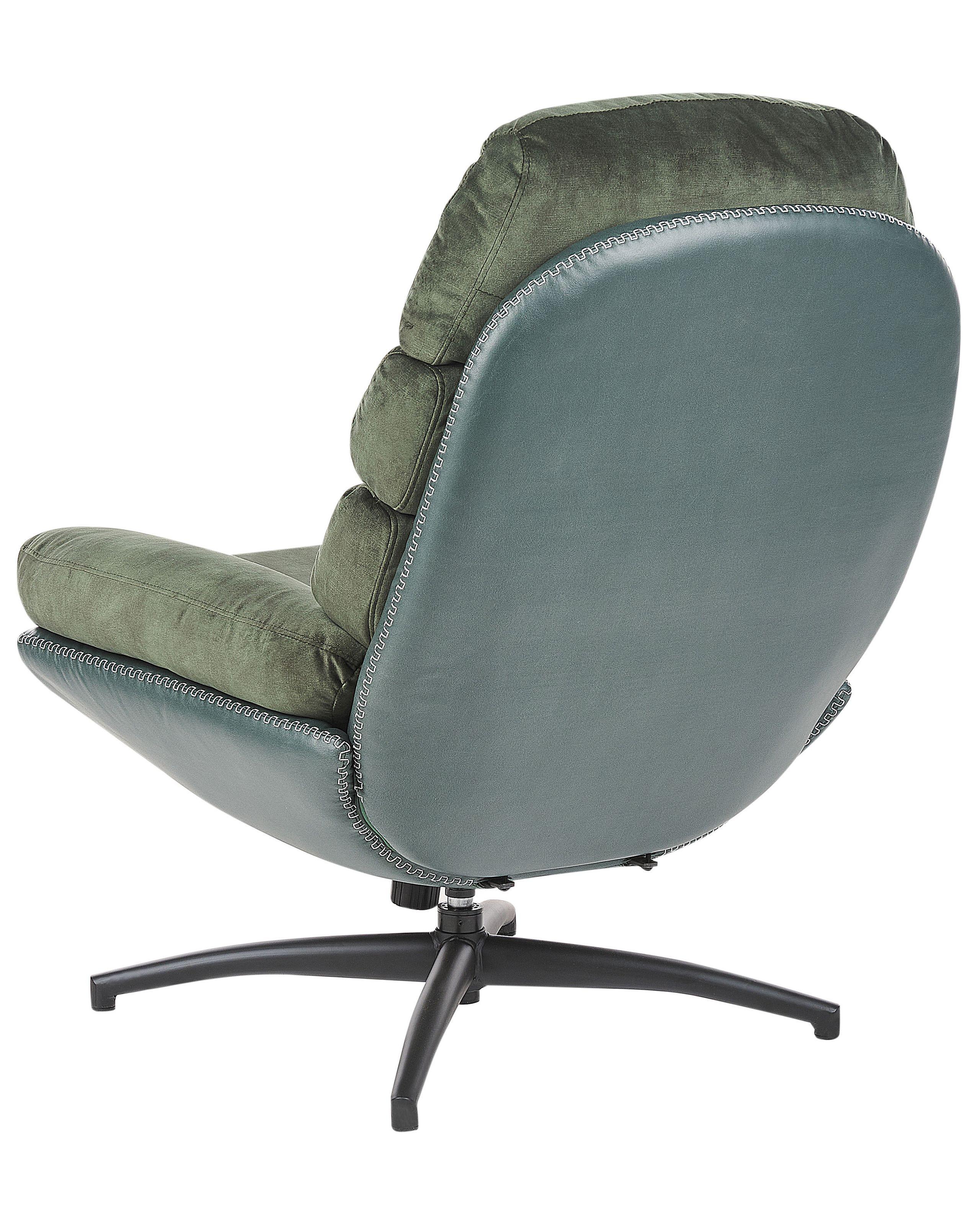 Beliani Poltrona girevole en Velluto Retrò EIDE  