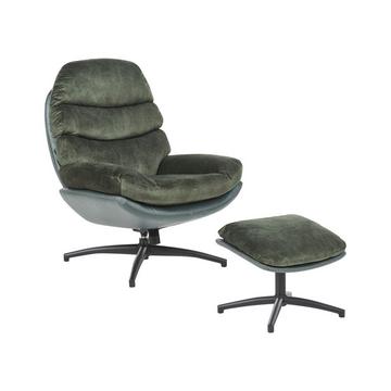 Fauteuil pivotant en Velours Rétro EIDE