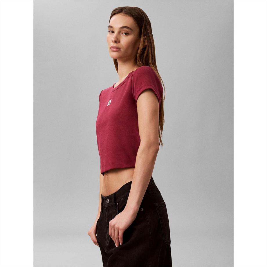Calvin Klein  Kurzes Top, Gewebter Stoff 