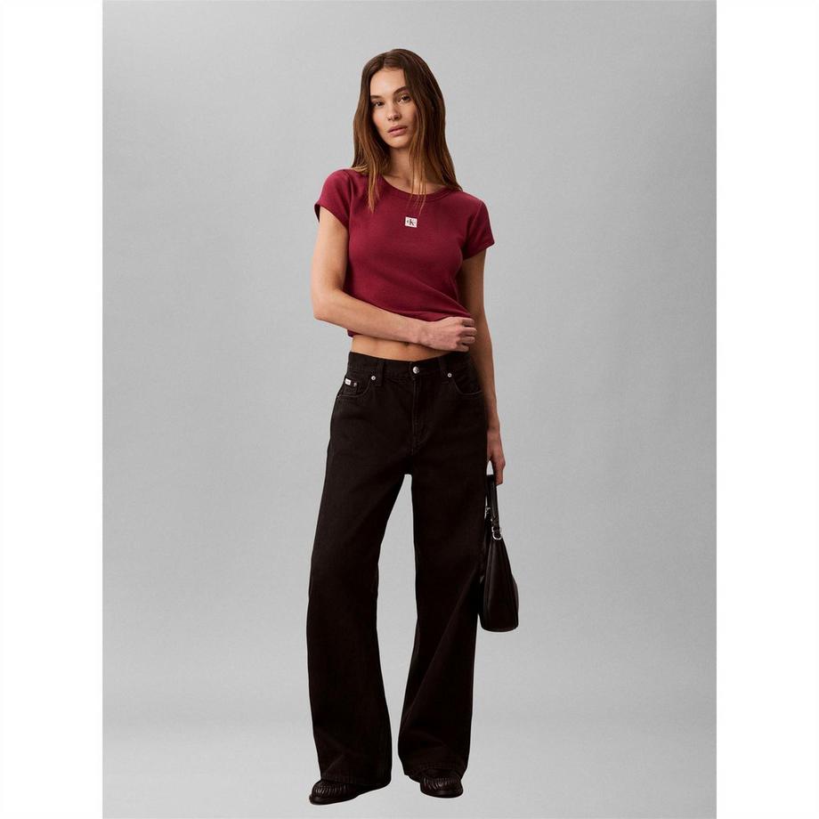 Calvin Klein  Kurzes Top, Gewebter Stoff 