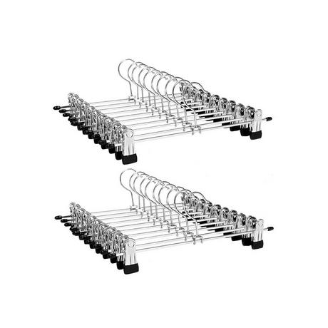 Songmics Cintre pantalon en métal Set de 20 cintres avec pinces  