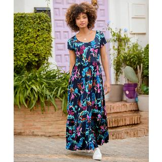 Joe Browns  Dark Floral Crinkle Maxi Dress 