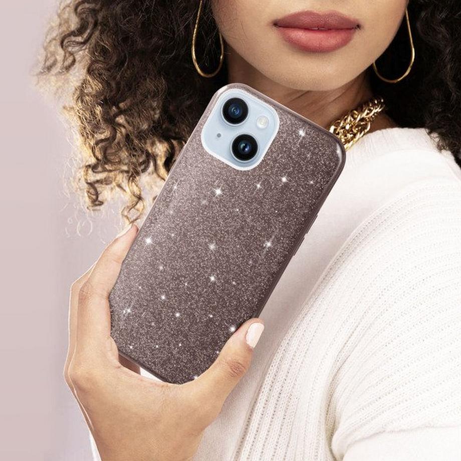 Avizar  Coque iPhone 14 Plus Paillettes - Rose 