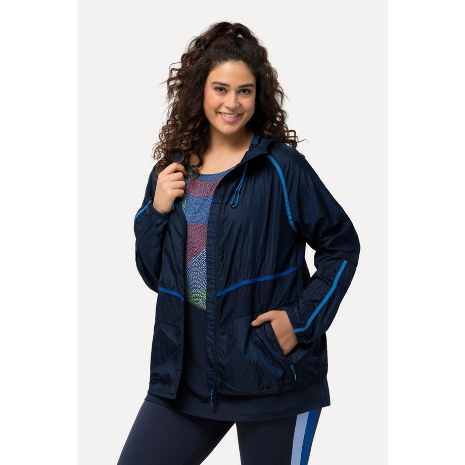 Ulla Popken Veste Fonctionnelle Deperlante avec Fermeture Eclair a Double Curseur  