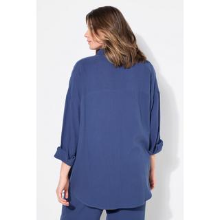 Studio Untold  Blusa di mussola dal taglio oversize con collo da camicia e maniche lunghe 