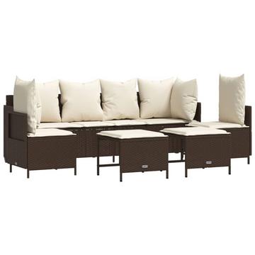 Ensemble de canapés de jardin rotin synthétique