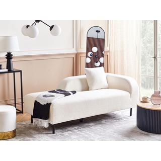 Beliani Chaise longue côté droit en Bouclé Moderne LE CRAU  