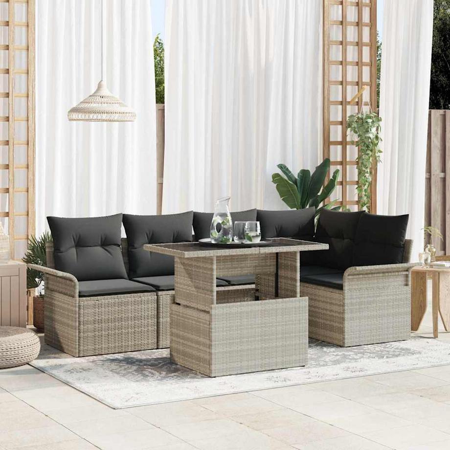 VidaXL Ensemble de canapé de jardin poly rattan  