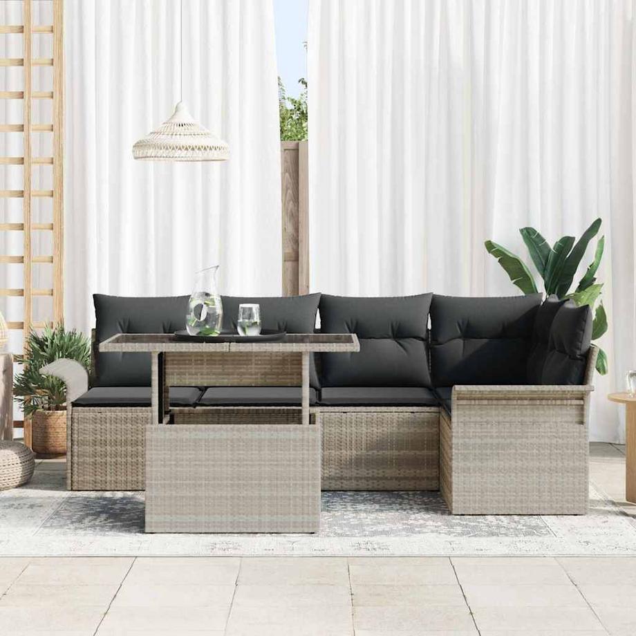 VidaXL Ensemble de canapé de jardin poly rattan  