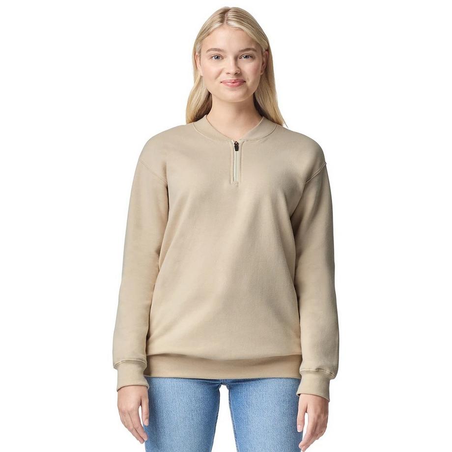 Gildan Softstyle Mittelschweres Sweatshirt mit kurzem Reissverschluss  