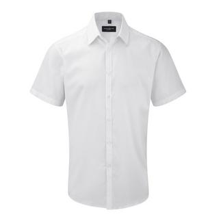 Russell Kurzarm Regular Fit Fischgrätenmuster Hemd  