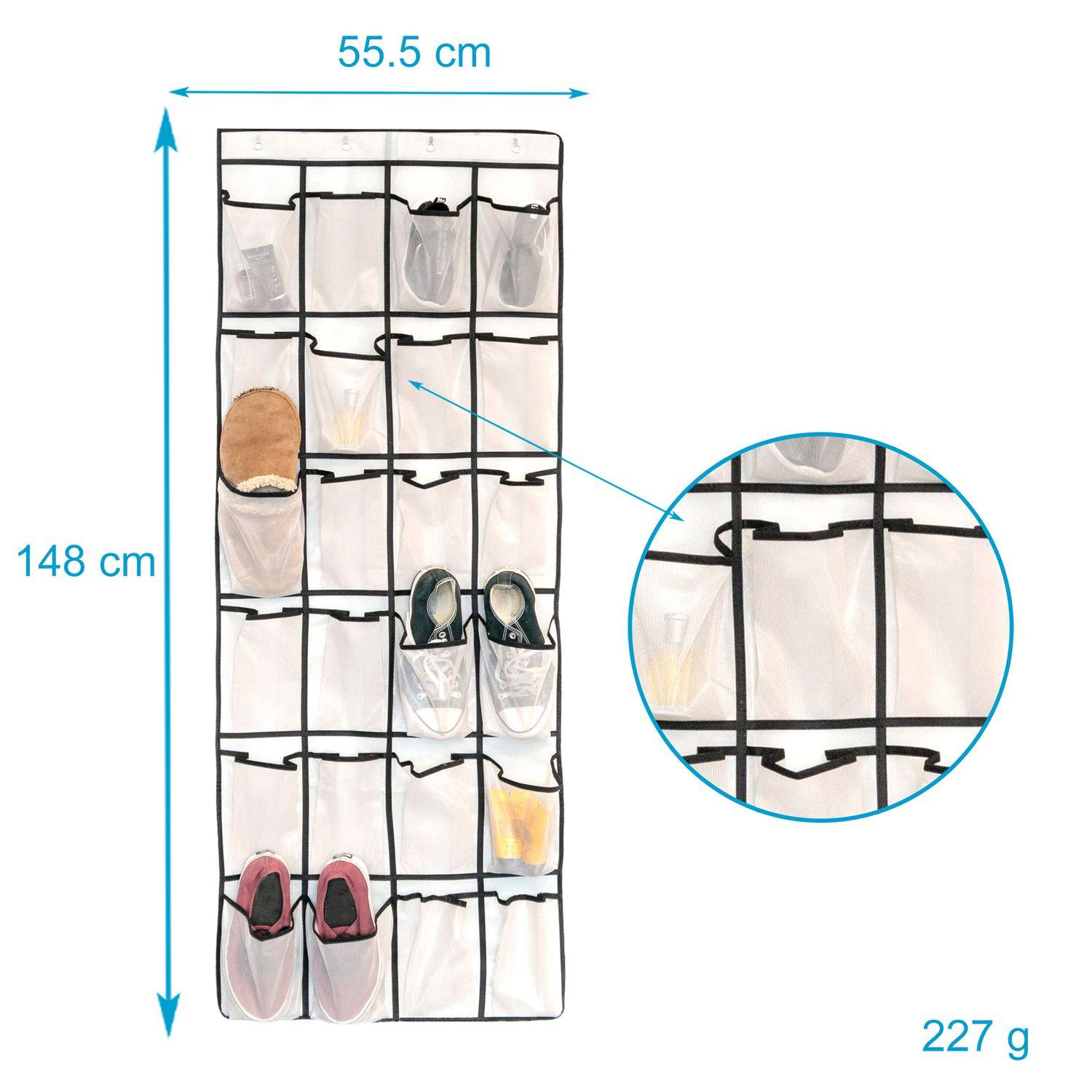 Intirilife Intirilife Organiseur de chaussures suspendu avec 24 compartiments  