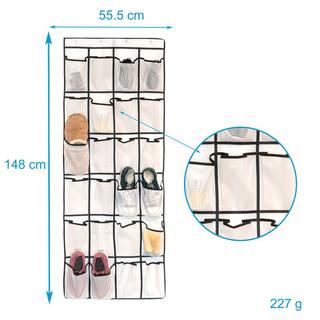 Intirilife Intirilife Organiseur de chaussures suspendu avec 24 compartiments  