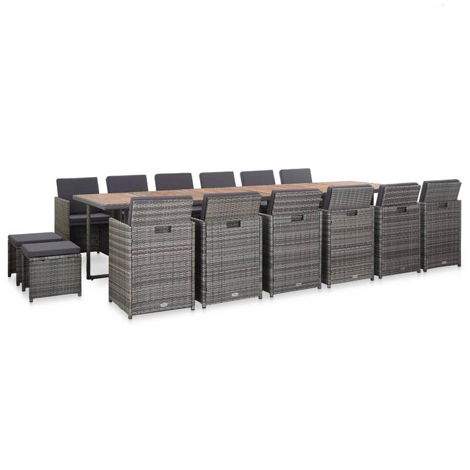 VidaXL Gartentisch und -stuhl poly-rattan  