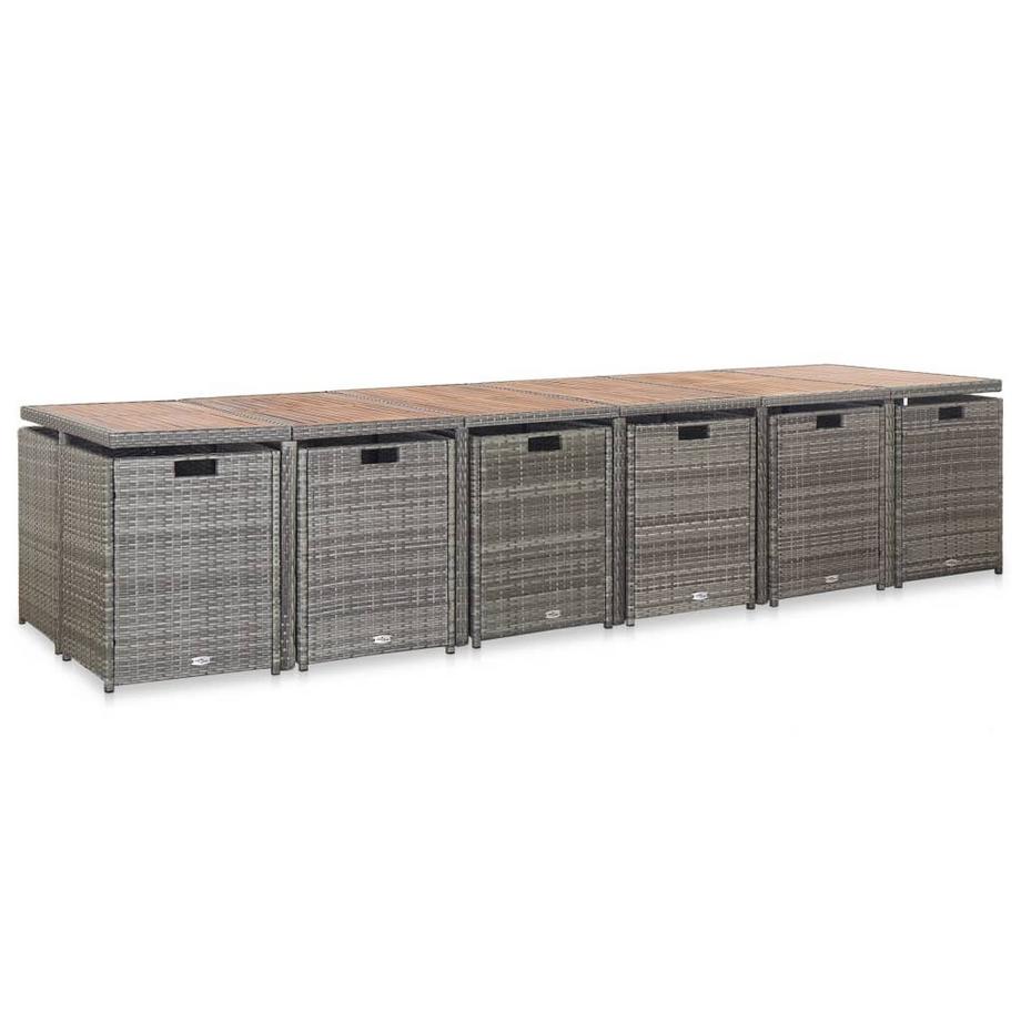 VidaXL Gartentisch und -stuhl poly-rattan  