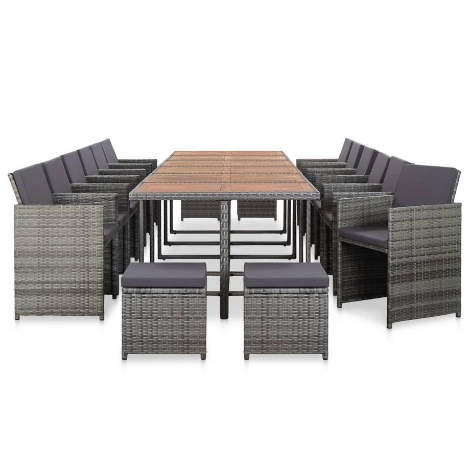 Gartentisch und -stuhl poly-rattan