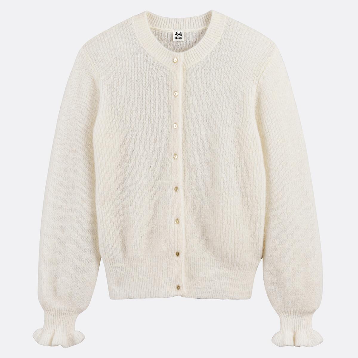 La Redoute Collections Cardigan Boutonné Manches Volantées  