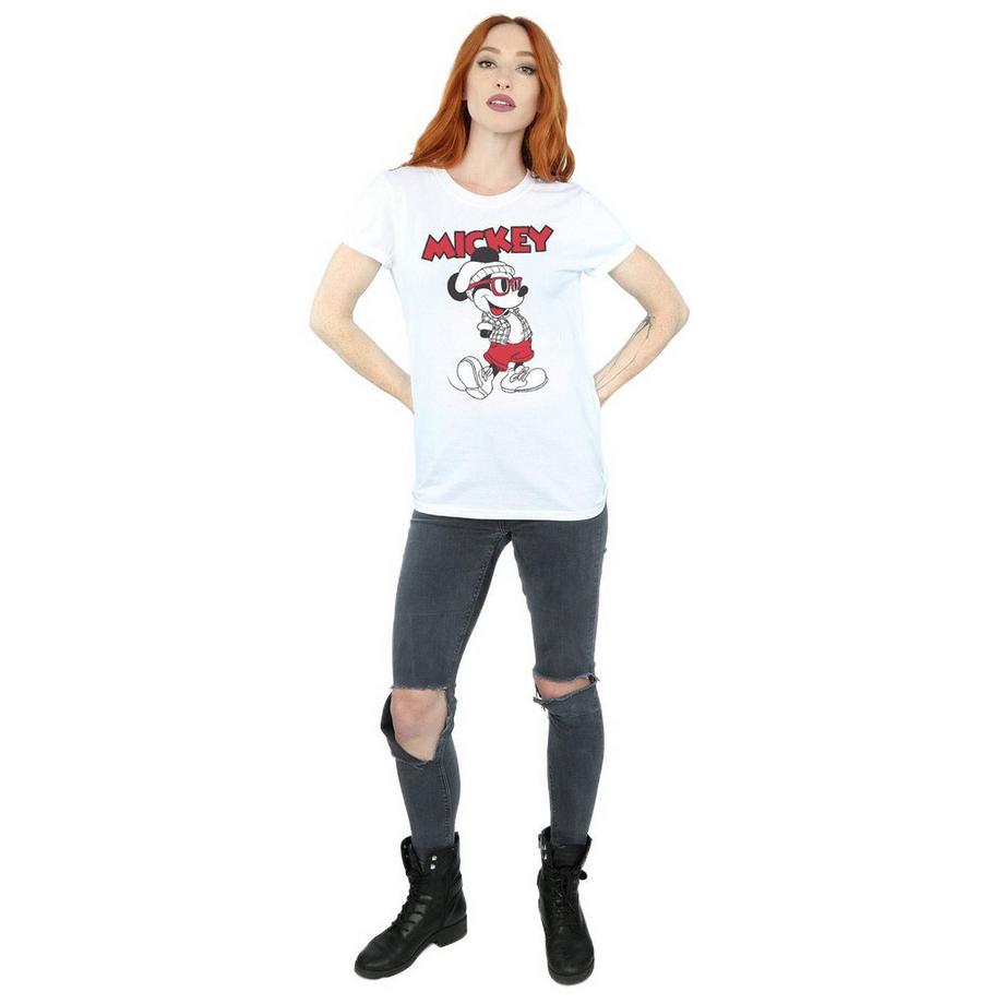 Disney Mickey Mouse Hipster T-Shirt Stampata  
