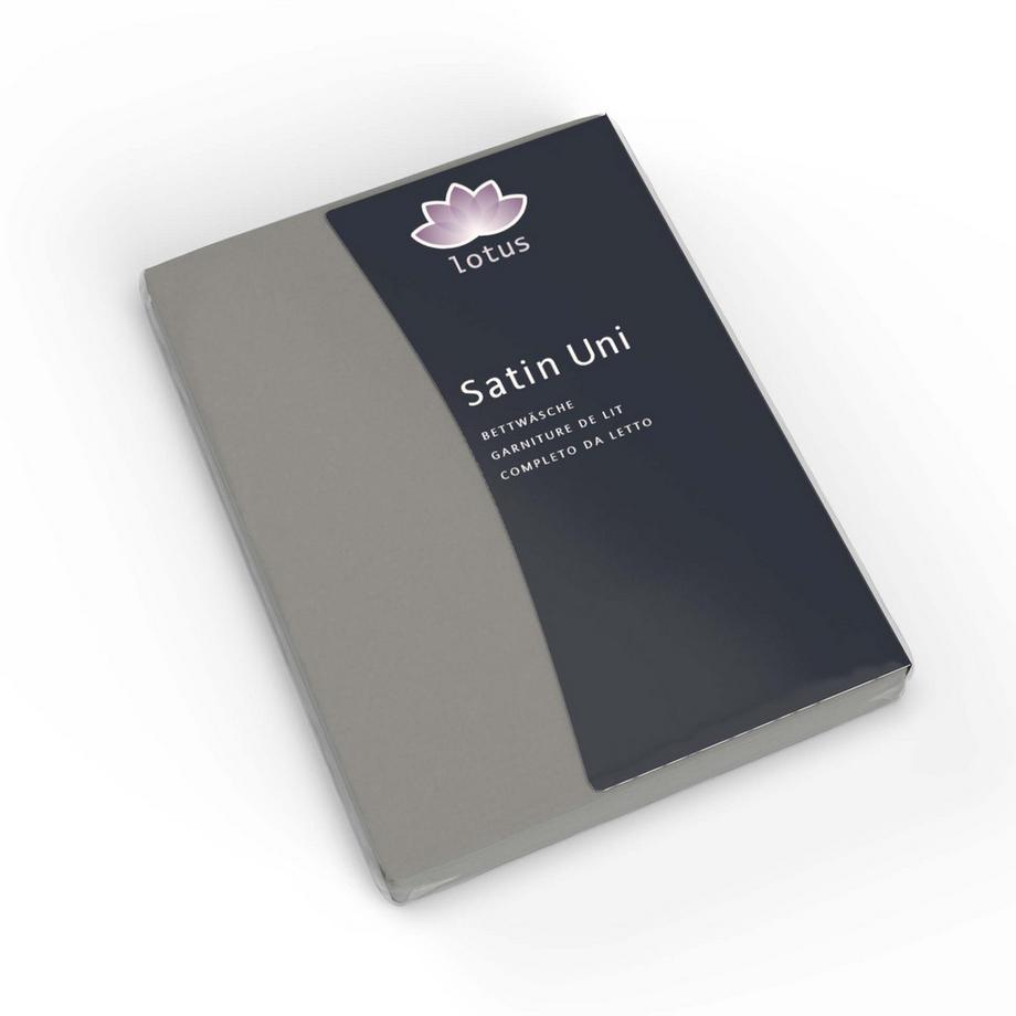 Lotus Bettwaren Biancheria da letto in raso tinta unita  