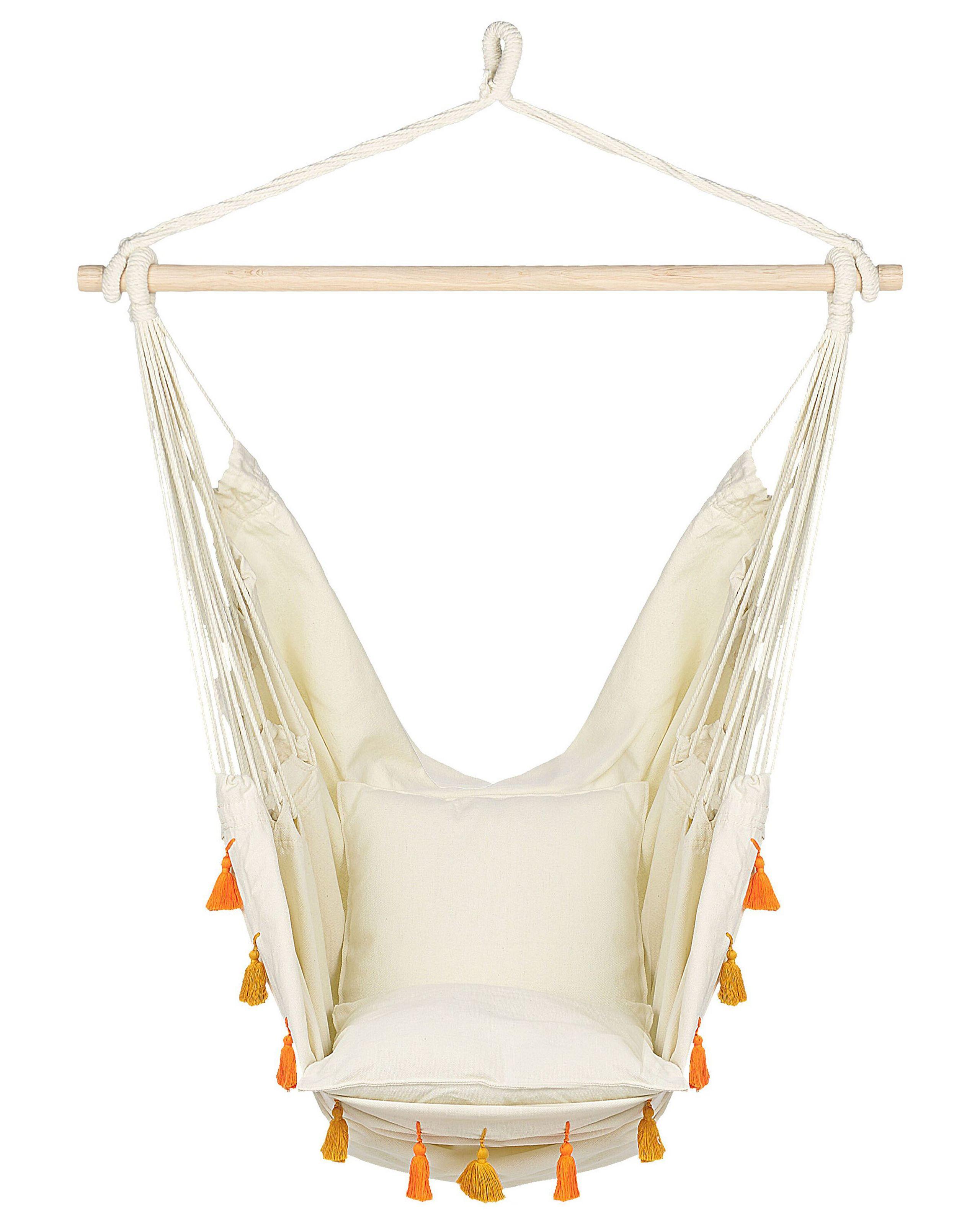 Beliani Hängesessel aus Baumwolle Boho VARENA  