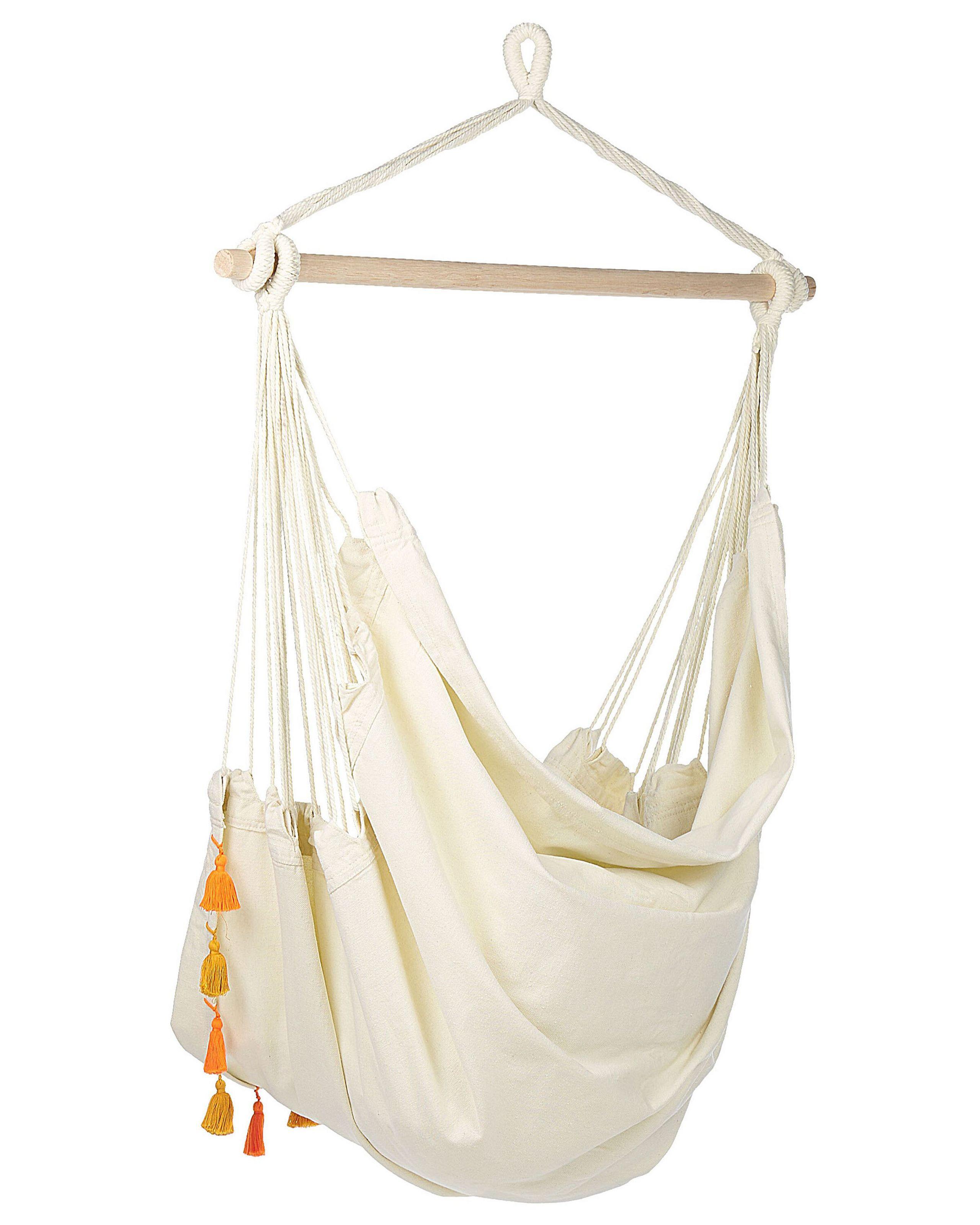 Beliani Fauteuil suspendu en Coton Boho VARENA  