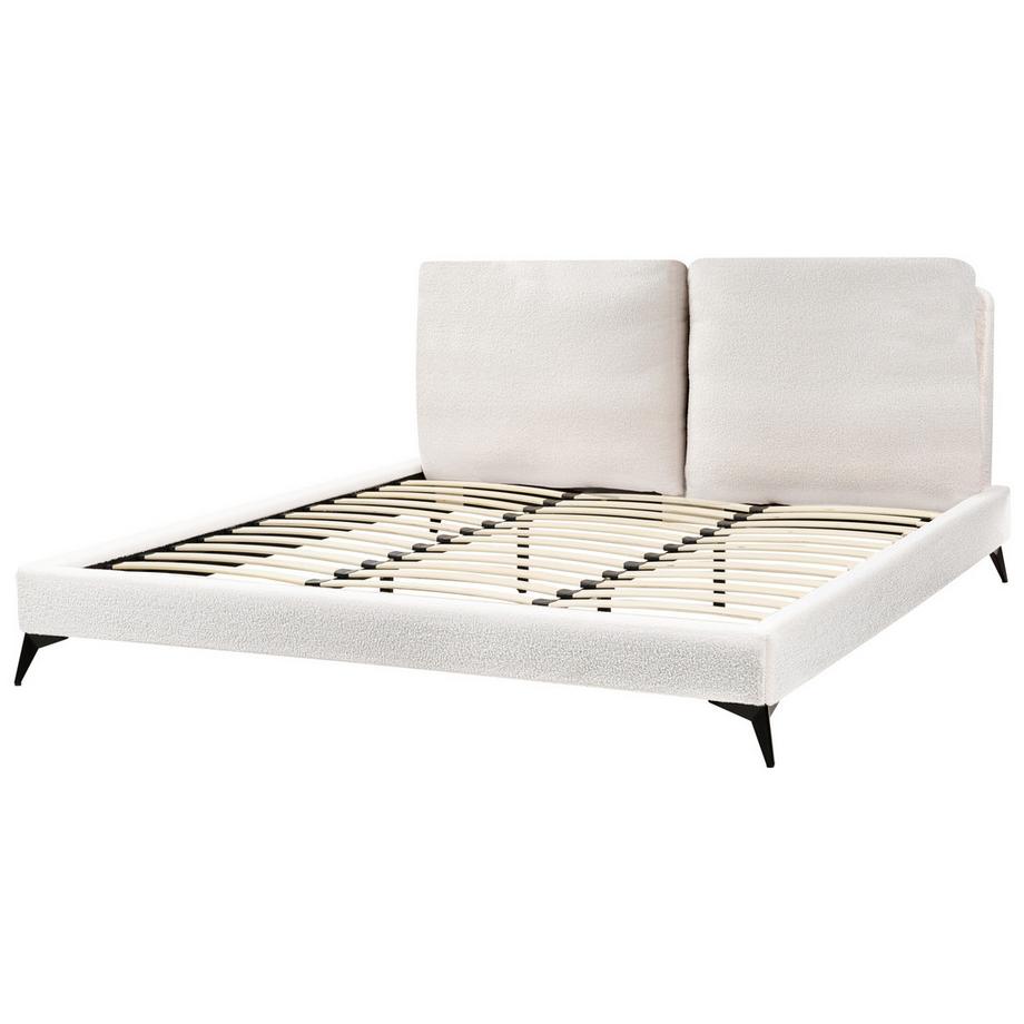 Beliani Bett mit Lattenrost aus Bouclé Skandinavisch MELLE  