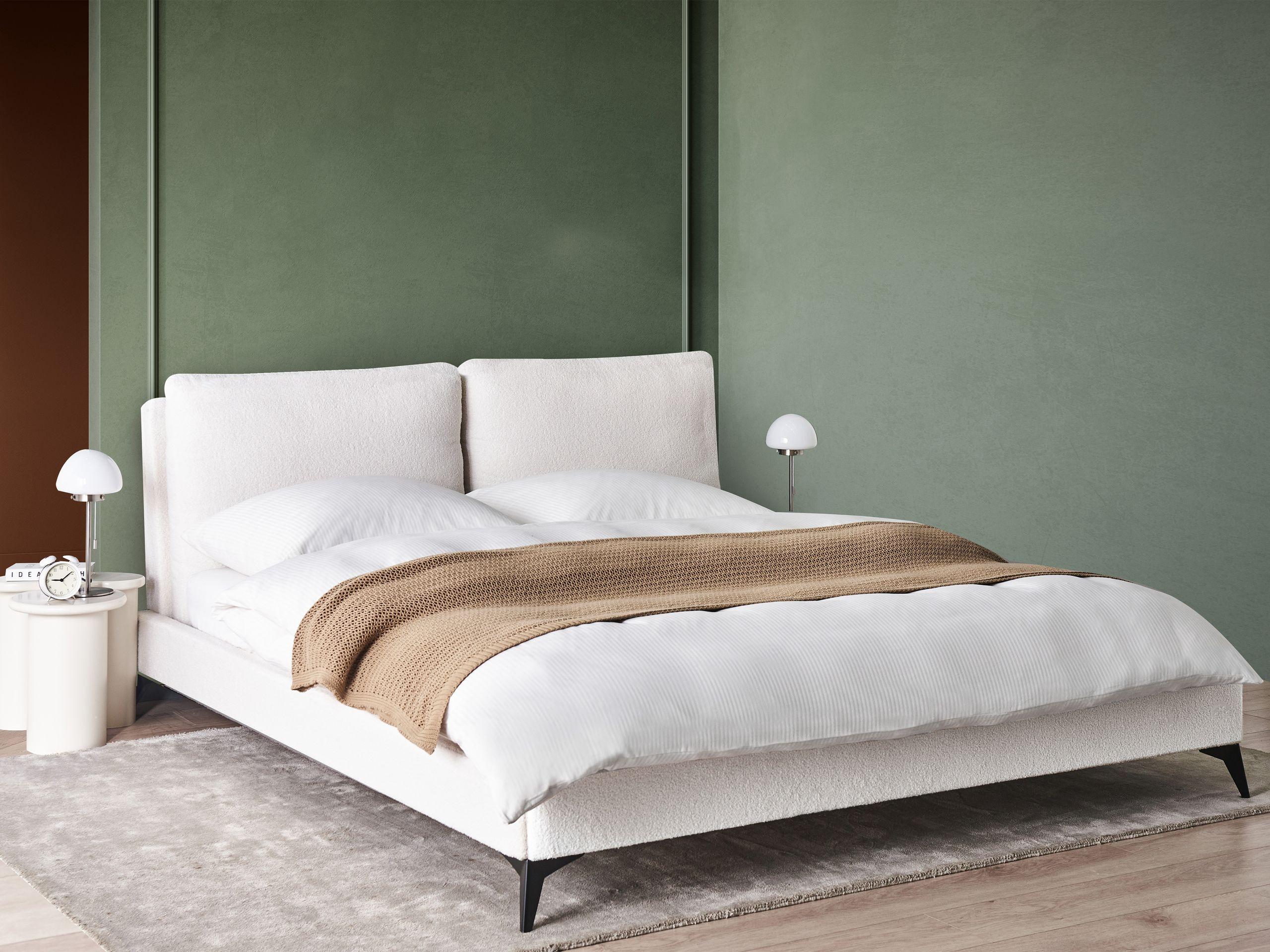 Beliani Letto en Bouclé Scandinavo MELLE  