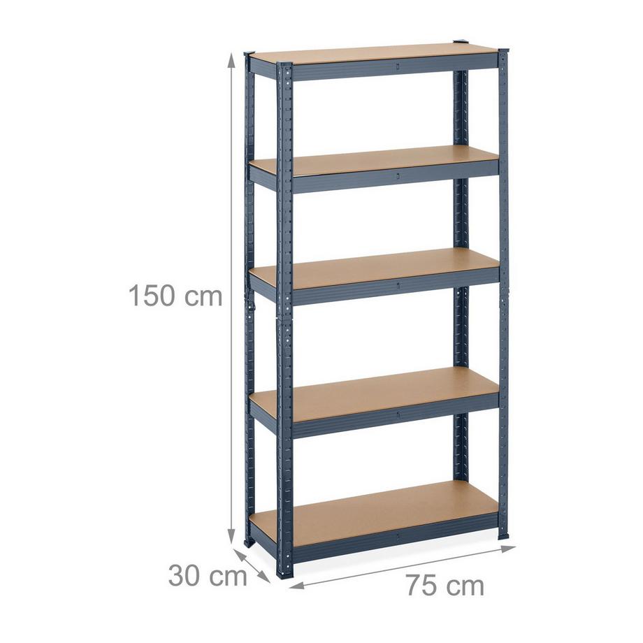 Northix  Schwerlastregal mit 5 Ebenen 
