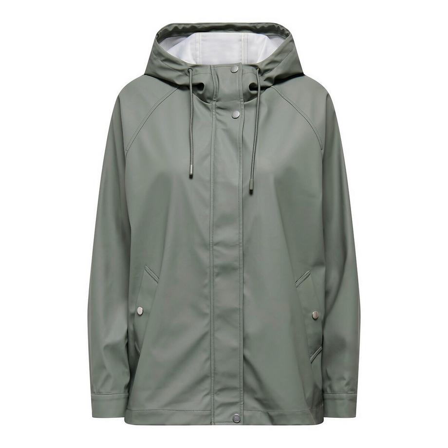 Mittellange Windjacke mit Kapuze