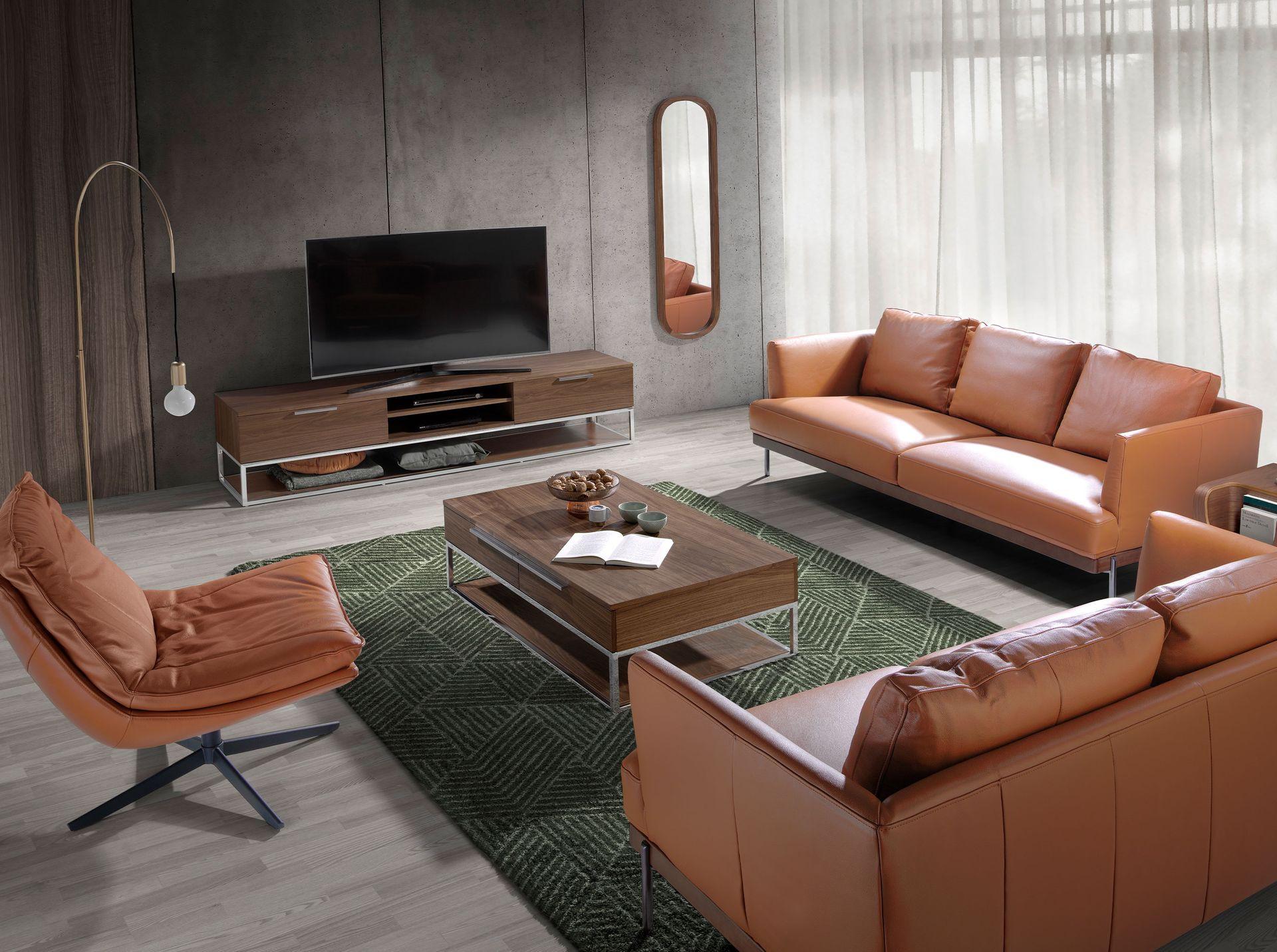 ANGEL CERDA Specchio da parete ovale noce  