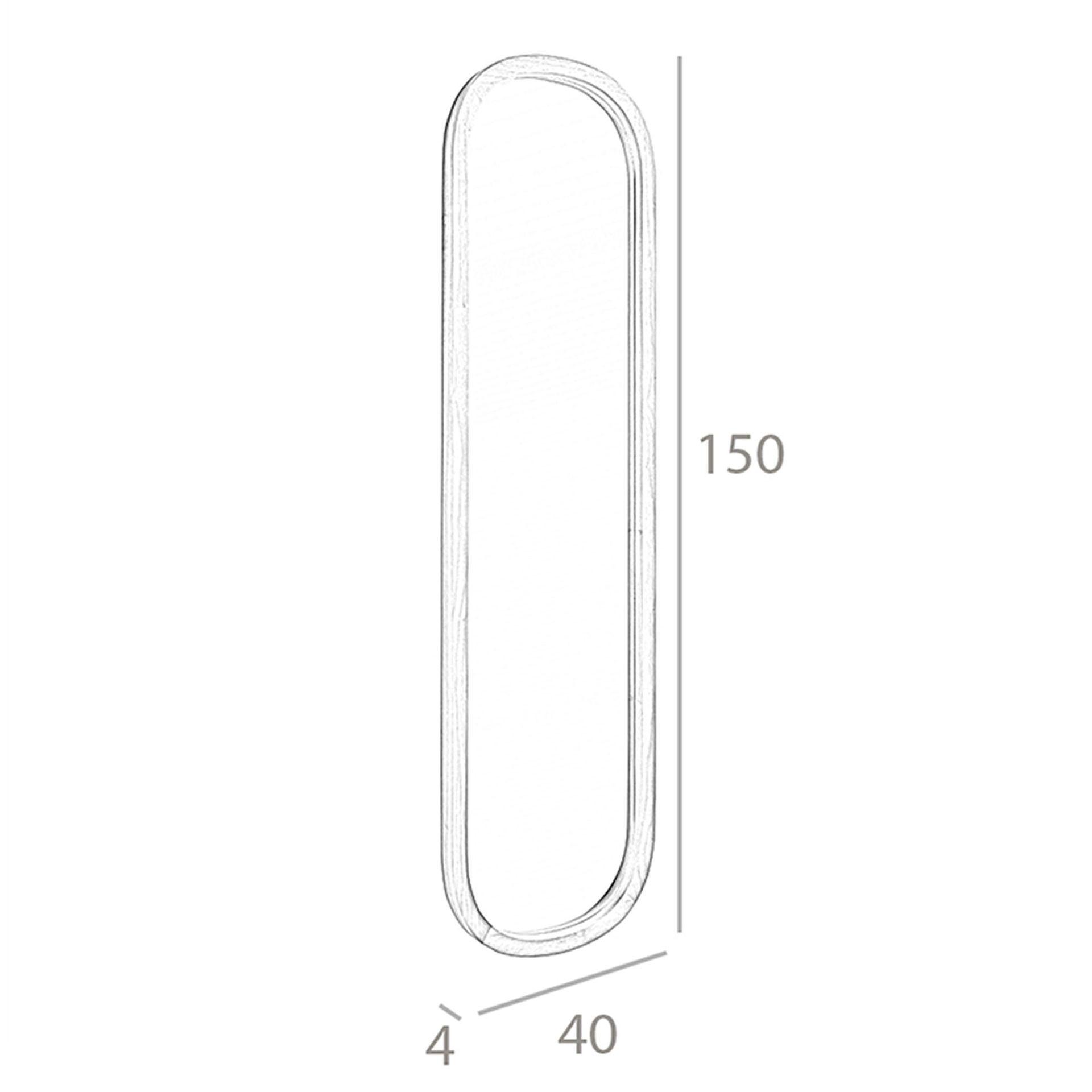 ANGEL CERDA Specchio da parete ovale noce  