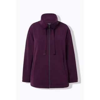 Ulla Popken Veste en Molleton Pierres Décoratives Col Montant Manches Longues  