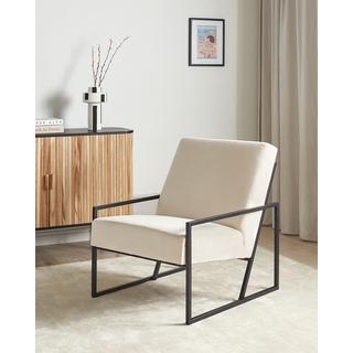 Beliani Fauteuil en Velours Moderne DELARY  