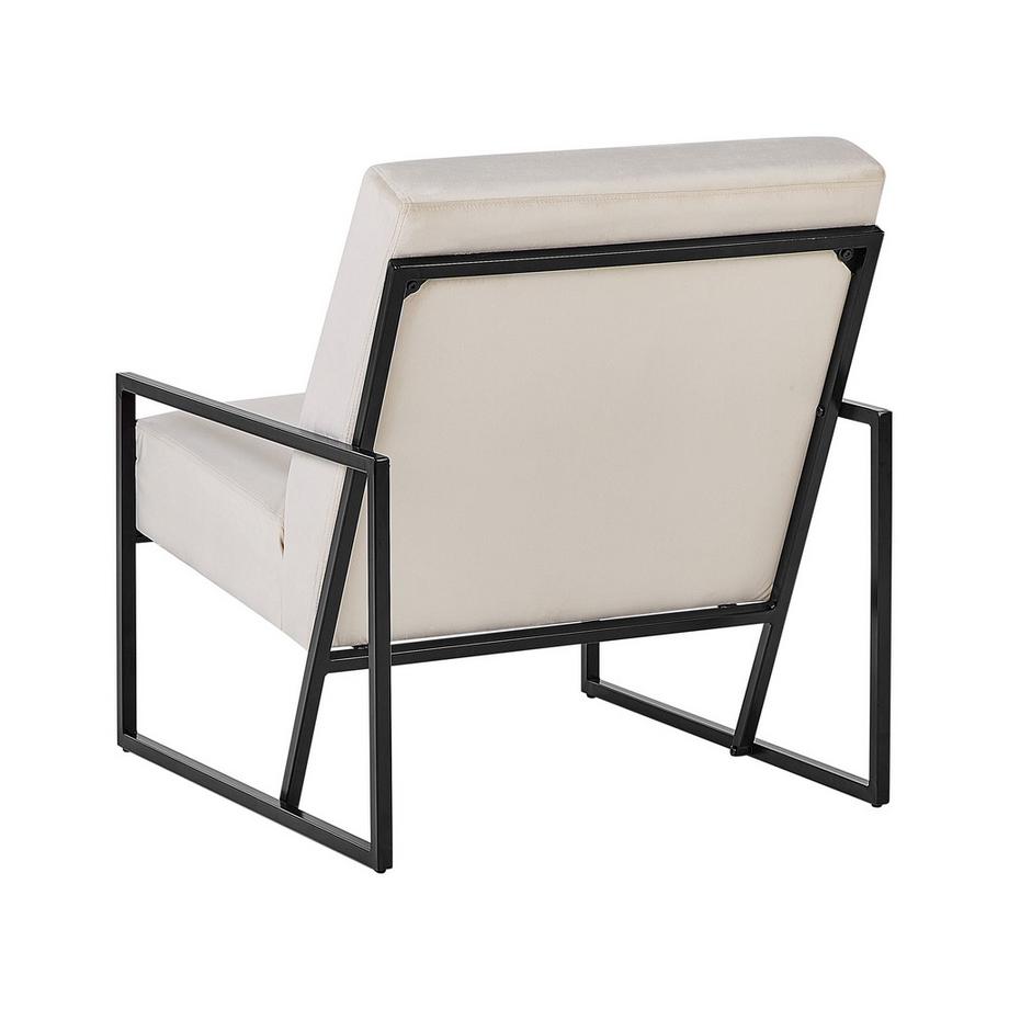 Beliani Fauteuil en Velours Moderne DELARY  