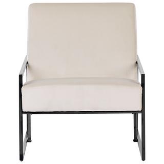 Beliani Fauteuil en Velours Moderne DELARY  