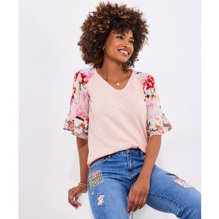 Joe Browns  Haut Jersey Manches Broderie Florale 