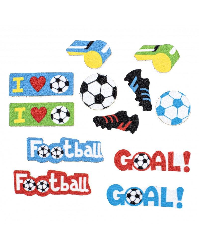 Glorex  GLOREX Moosgummi-Stickers, 29-teilig Fußball, selbstklebend 