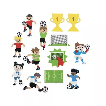 GLOREX Stickers en mousse 29pcs Football, autocollant