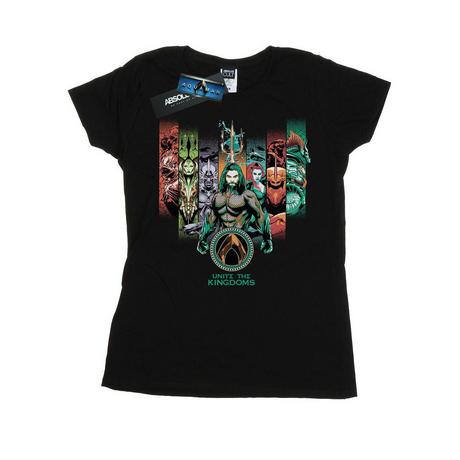 DC COMICS Aquaman Unite The Kingdoms T-Shirt Stampa Grafica  